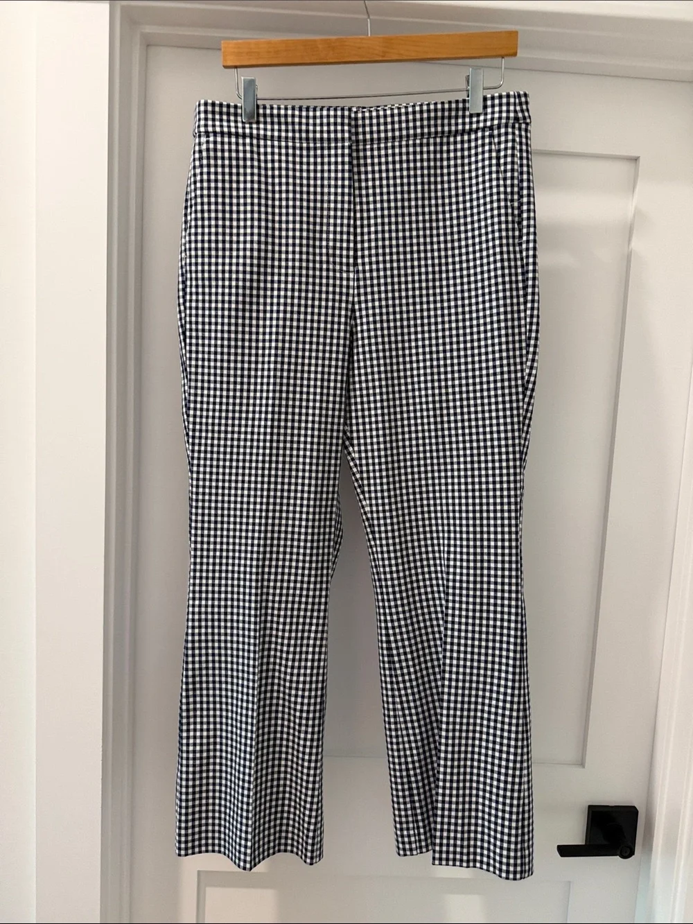 J Crew navy & White Gingham Dress Pants(bw)